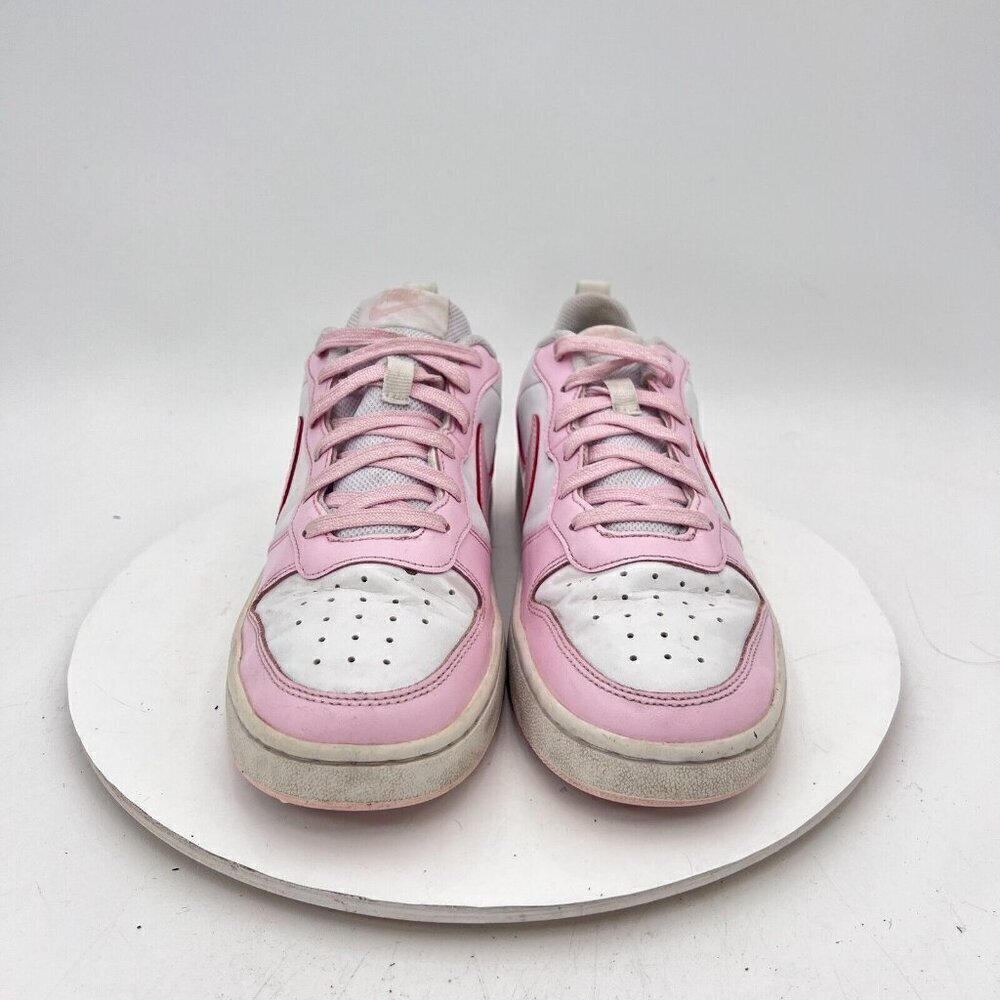 Nike Court Borough Low 2 Youth Size 7Y Women 8.5 DQ0492-100 White Pink Foam Shoe - Picture 2 of 13